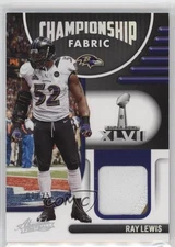 2022 Panini Absolute Championship Fabric Holo Silver /25 Ray Lewis #CF-9 HOF