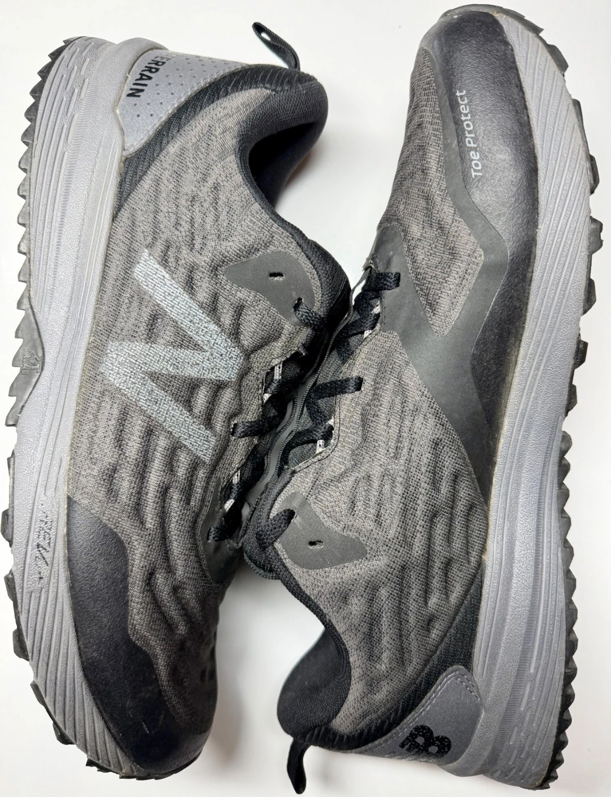 New Balance Mens 12 Nitrel V3 Trail Running Shoes MTNTRLB3 Grey Black AllTerrain