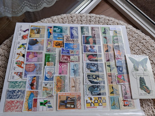 Briefmarken Afrika ca 55st 1st Block Sammlung Ungestempelt Gestempelt.