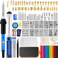 116pcs Wood Burning Kit, Professional Wood Burning Tool with Soldering, DIY Crea