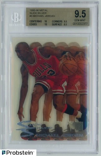 1995-96 Fleer Metal Slick Silver #3 Michael Jordan Chicago Bulls HOF BGS 9.5