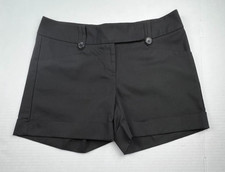 THE LIMITED Womens 4 Drew Fit Black Tailored Shorts Cuffed Office Siren Preppy