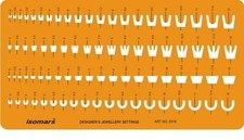Jewelry Settings Template Stencil Symbols for Art Craft Drafting 230 x 120mm