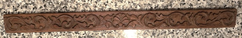 Antique CARVED scrolls / leaves ARCHITECTUAL SALVAGE Estate Trim 24.75 x 2