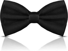 Mens Satin Silk Oversized Bow Tie Solid Color Formal Tuxedo Big Bowtie High Qual
