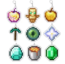 Minecraft keychain charms Golden Apple Totem Diamond (Multiple option)