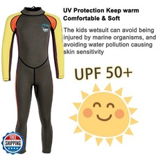 Wetsuit Kids Full Suits 2.5mm Neoprene Wet Suit UV Protection Keep Warm Long ...