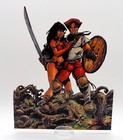 Silhouette Lanfeust de Troy et Cixi 14 cm En Bois
