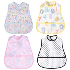 Baby bibs Waterproof Toddler bib - Feeding bib with Pocket for Infant Boy Girl