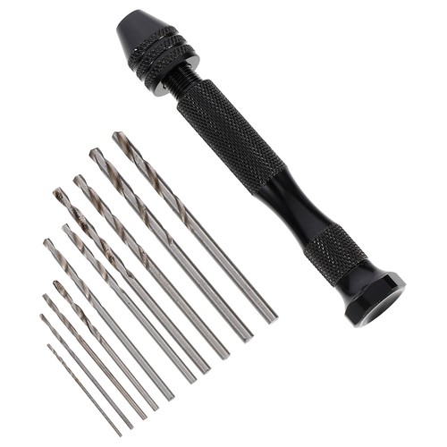 Manuelles Bohrer Set Bits Arbeit Stift Schraubstock DIY Hand für Schmuckherstellung - Bild 10 von 12