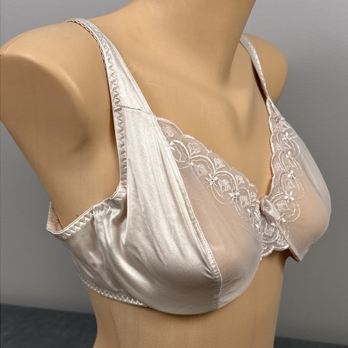 Vintage Sweet Nothings Savvy Maidenform Bra 38D Sheer Front Satin Sides 3729 - 第 4/10 張圖片