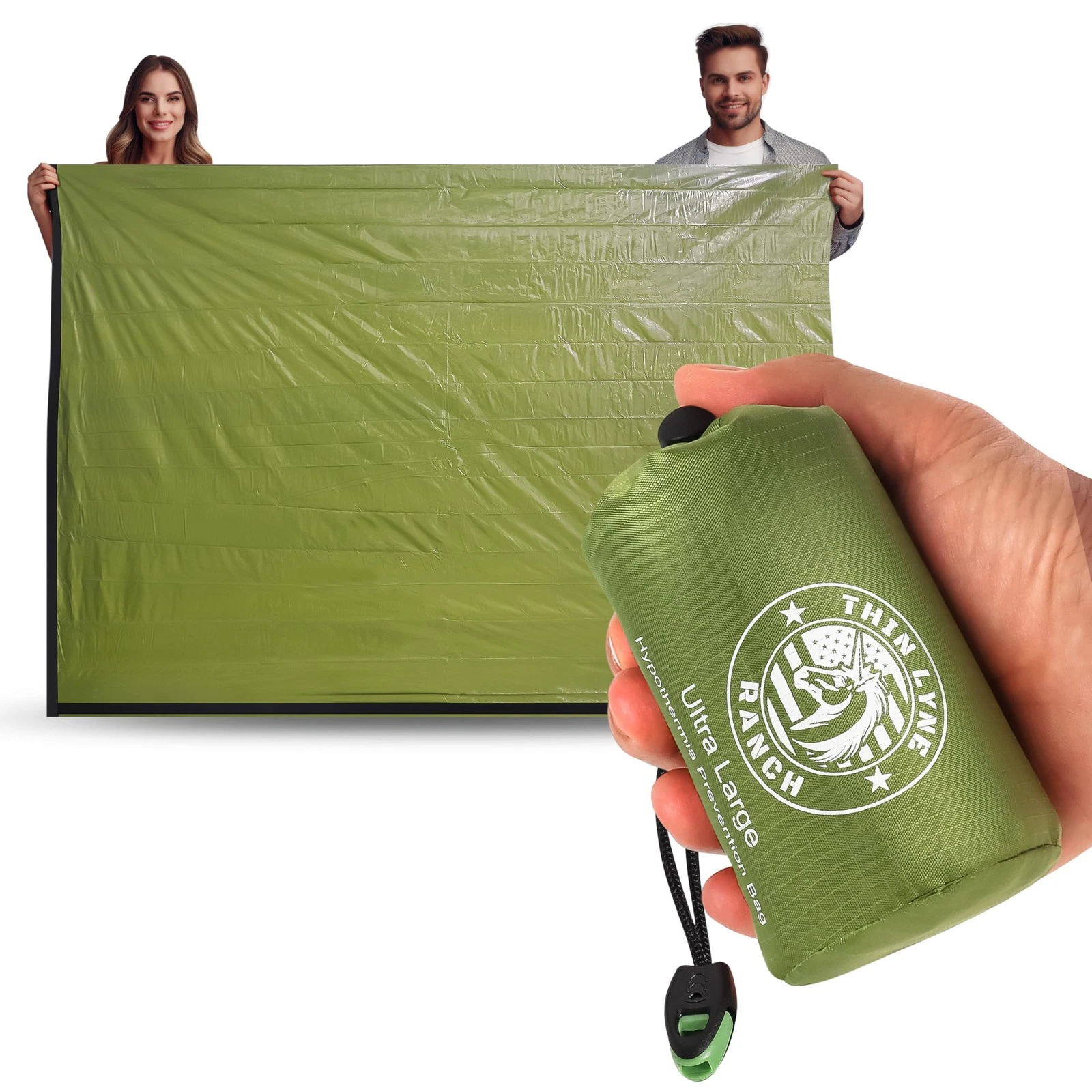 Ultra-Large Waterproof Sleeping Bag for Survival - Hypothermia Prevention & S...