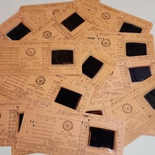 12 computer data cards engineering microfiche punch cards 1960s orange cards