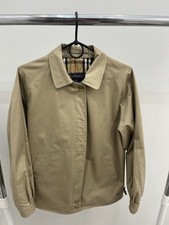 Vintage 90  s Burberrys Nova Check Lining Collared Bomber Jacket