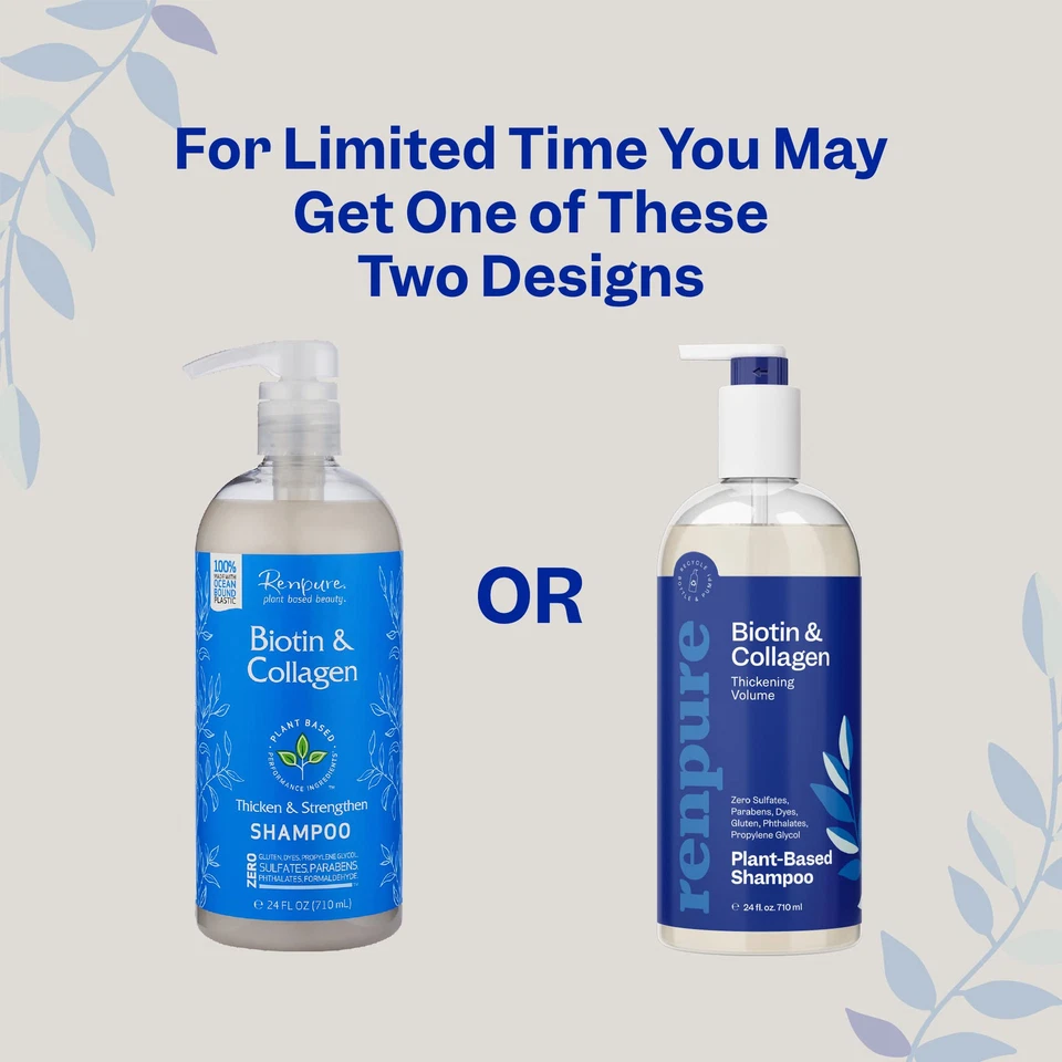 Renpure Biotin and Collagen Thickening Volume Shampoo 24 Fl Oz Plant Based - Image 2 of 4