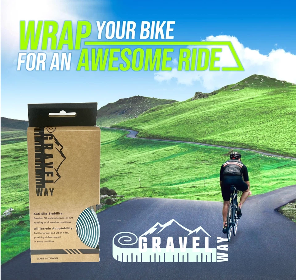 Gravelway Bike 3.5mm thickHandlebar Tape, Anti-Slip PU with Gel, Shock-Absorbing - Image 3 of 4