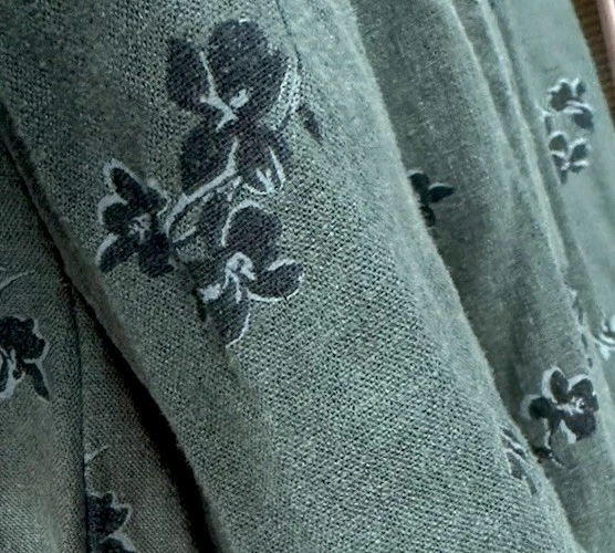 Universal Thread Dress Women Medium Green Black Floral Boho Cottage Core Peasant - Image 3 of 4