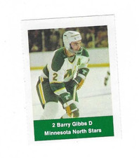 1974-75 NHL STAMP ACME LOBLAWS 2 BARRY GIBBS MINNESOTA NORTH STARS