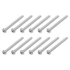 Machine Screws (M4x45mm) 30Pcs, Phillips Cross Pan Bolts 304 Stainless Steel
