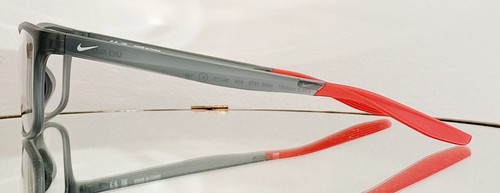Original NIKE 7272 034 Eyeglasses MATTE DARK GREY/RED New Plastic 56-15-145 KIDS - Picture 3 of 12