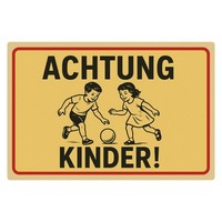 Achtung Kinder Warnschild Blechschild | 20X30Cm | Hinweisschild Metallschild
