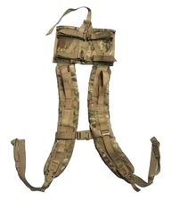 US MILITARY MOLLE FRAME SHOULDER STRAPS OCP w/ QR for LARGE RUCKSACK - Repaired
