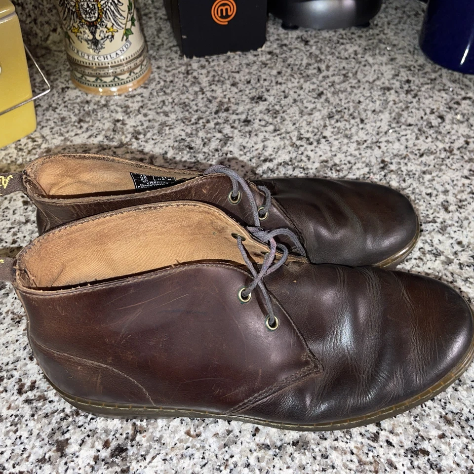 Botas Desierto Hombre Dr. Martin Cuero Marrón Cabrillo Caballo Loco-Talla 11M! Foto 2 de 4