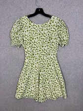 Women's Forever 21 Green Floral Tie Waist Mini Dress - Size Small - NWT