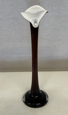 Große Kunst Glas Vase Vintage Calla Lily Jack in der Kanzel Blumenvase