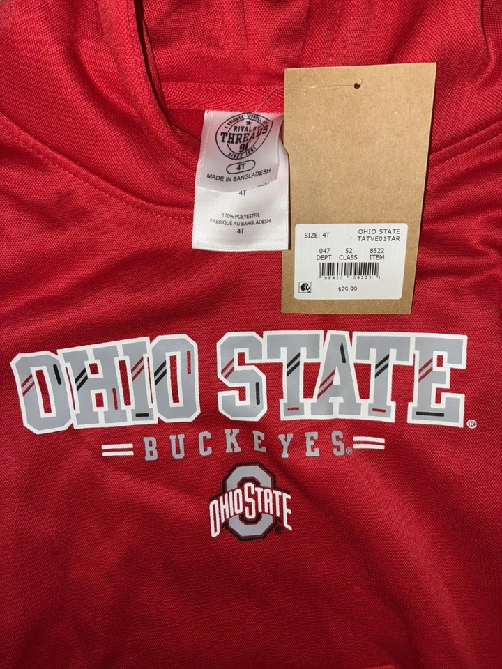 Толстовка с капюшоном Ohio State Buckeyes Team Shop для малышей 4T - Изображение 2 из 4