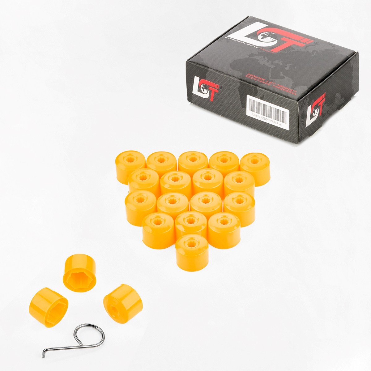 20x Wheel Bolt Caps Covers Lug Nuts Set 17 mm Yellow for CITROEN