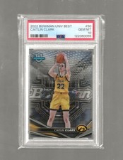 2022 BOWMAN UNIV. BEST #50 RC CAITLIN CLARK PSA 10 GEM MINT