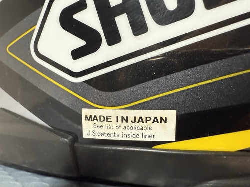 Shoei RF-1100 Chroma TC-3 Yellow and Black Racing Motorcycle Helmet Size M - Picture 6 of 16