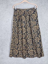 Vintage Jones Wear Pleated Paisley Floral Maxi Skirt Womens Size 12 Pockets
