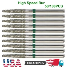 50/100Pcs Dental Diamond Bur FG 856/016C Round End Taper Coarse High Speed