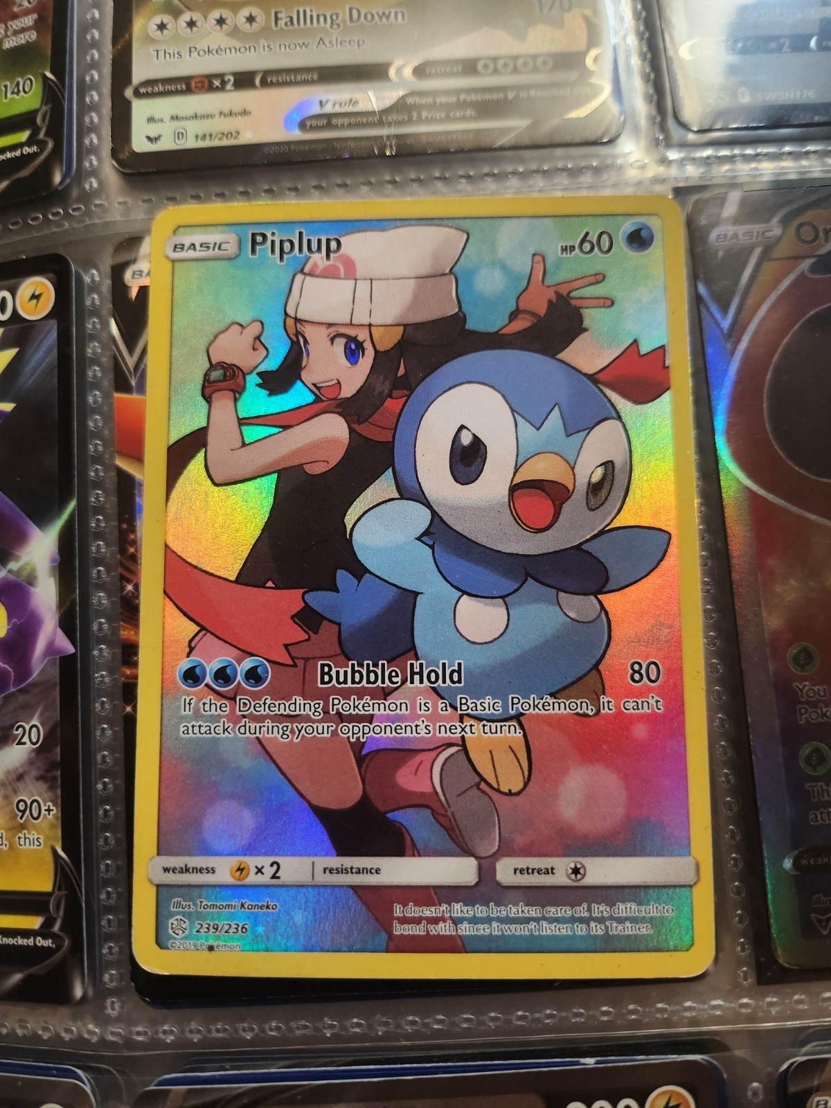 Piplup 239/236 Secret Art Rare Cosmic Eclipse Near Mint Condition