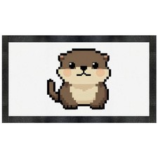'Retro Game Style Otter' Pet Feeding Mat (PM00036107)