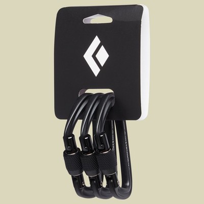 Black Diamond Hotforge Screwgate 3 Pack Farbe: black Sicherungskarabiner 3-er Pa