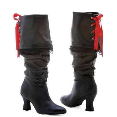 Ellie Mid Heel Knee High Pirate Costume Boots Adult Women Shoes 253/MORGAN