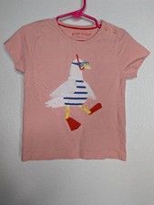 Mini Boden Girls Pink Seagull Applique T-Shirt Top Size 2-3Y