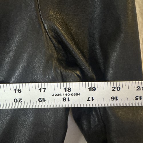 Giacca donna JLC New York media in pelle nera con zip e cravatta in vita - Foto 7 di 14