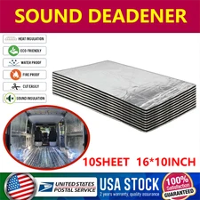 Silver Sound Deadener Mat For Car Noise Heat Insulation Engine Hood Autohesion