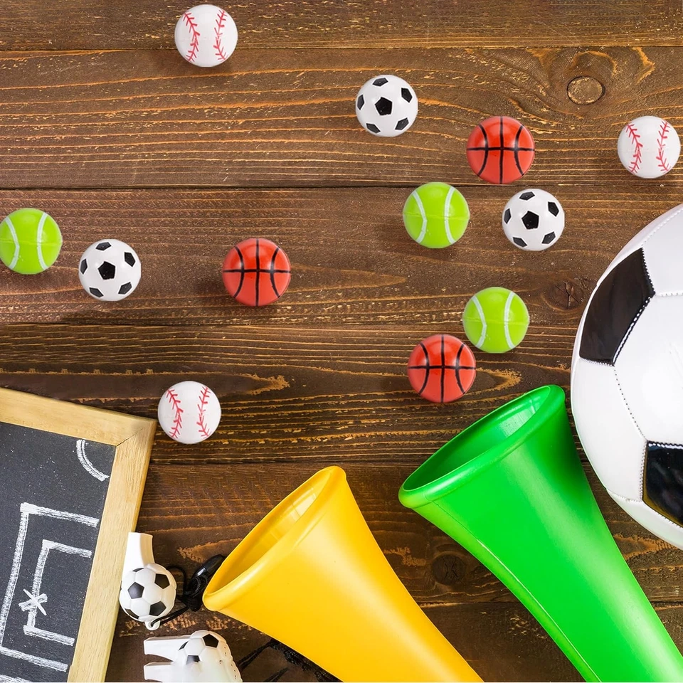 24pcs 4 Styles Bouncy Balls, Sports Rubber Balls for Kids Play Party Favors(2... - Image 3 of 4