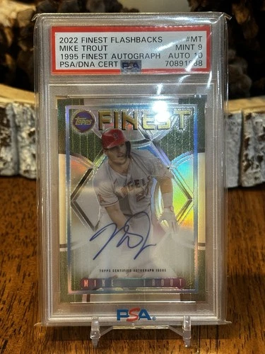 2022 Topps Finest Flashbacks 1995 Autographs Mike Trout PSA Auto #95FA-MT