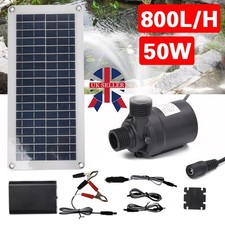 Solar Panel Powered 50W 800L/H DC 12V Low Noise Garden Brushless Water Pump Kits