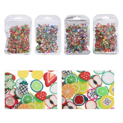  4 Packungen Obstscheiben, Nagelkunst, Obst, Federmuster,
