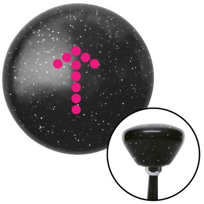 Pink Dotted Directional Arrow Up Black Retro Metal Flake Shift Knob M16x1.5 Auto