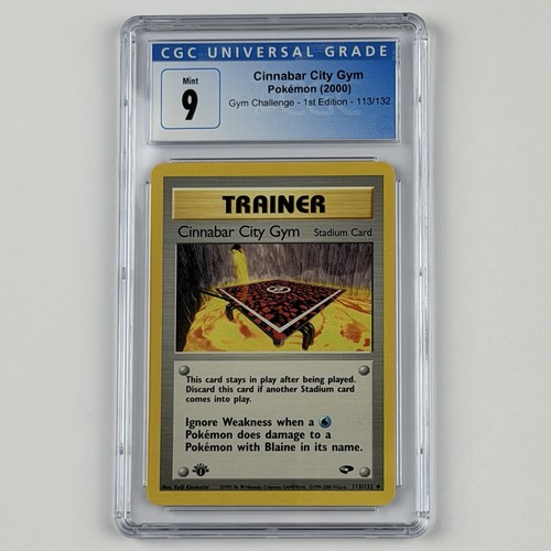 Cinnabar City Gym (1st Edition) graded CGC 9 for sale on eBay