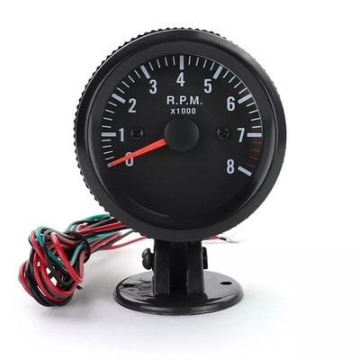 52mm Car Tachometer 0-8000RPM Speedometer 4 6 8 Cylinder 12V Petrol Engine