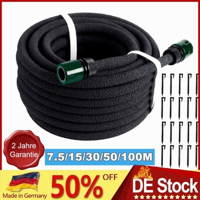 100/50/30/7.5m Perlschlauch Tropfschlauch 1/2''Gartenschlauch Bewässerungschlauch